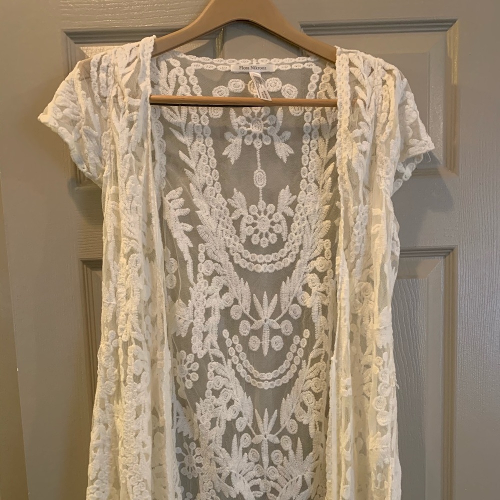 BHLDN white lace robe